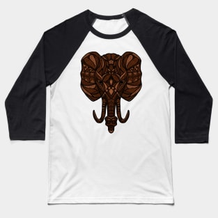 Elephant Ornate Baseball T-Shirt